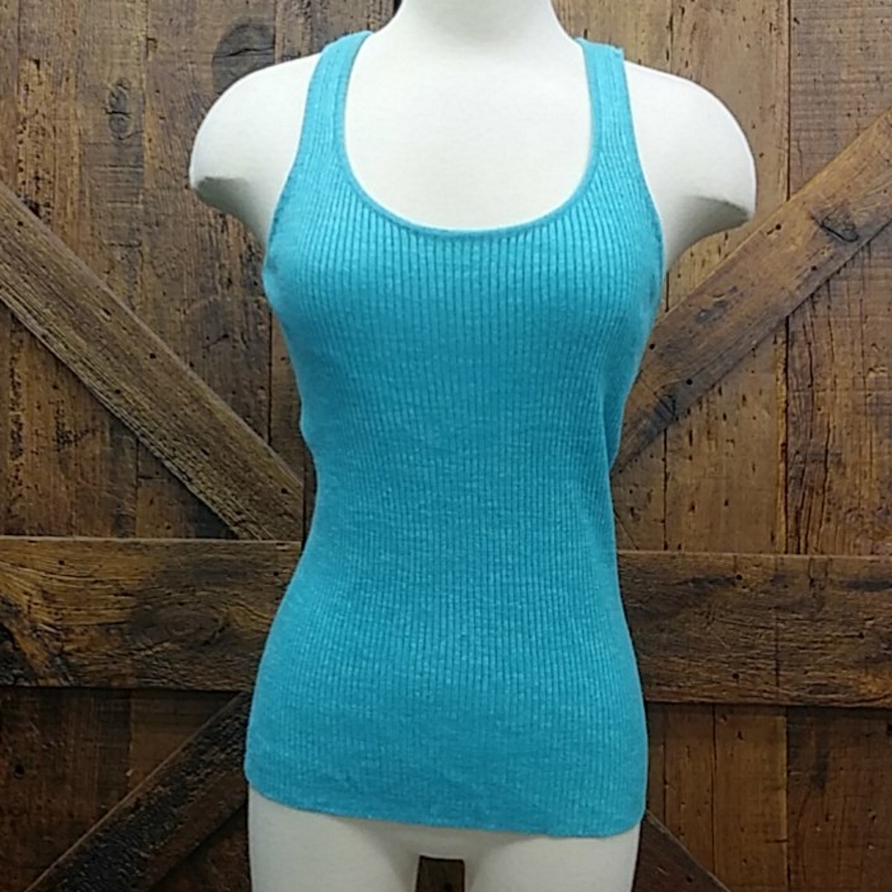 Daisy Fuentes Aqua Shimmer Tank Top